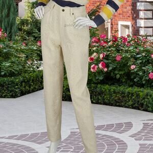 Vintage DKNY Lace Ivory Denim Jeans 29